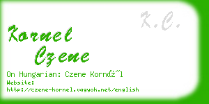 kornel czene business card